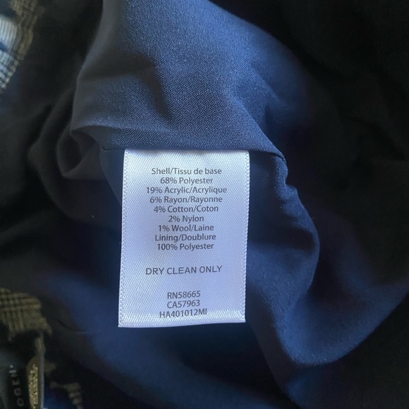 Halogen faux wrap lined midi skirt, sz 8, navy floral velvet, so soft! BNWOT - Picture 9 of 10